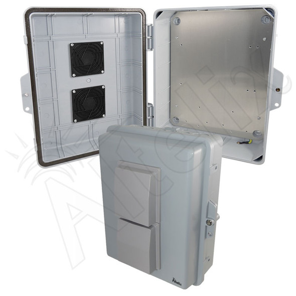 Altelix 14x11x5 Polycarbonate + ABS Vented Weatherproof NEMA Enclosure with Aluminum Mounting Plate