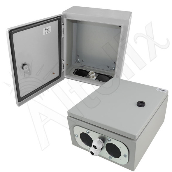 Altelix 12x10x6 NEMA 4X Steel Weatherproof Enclosure with Steel