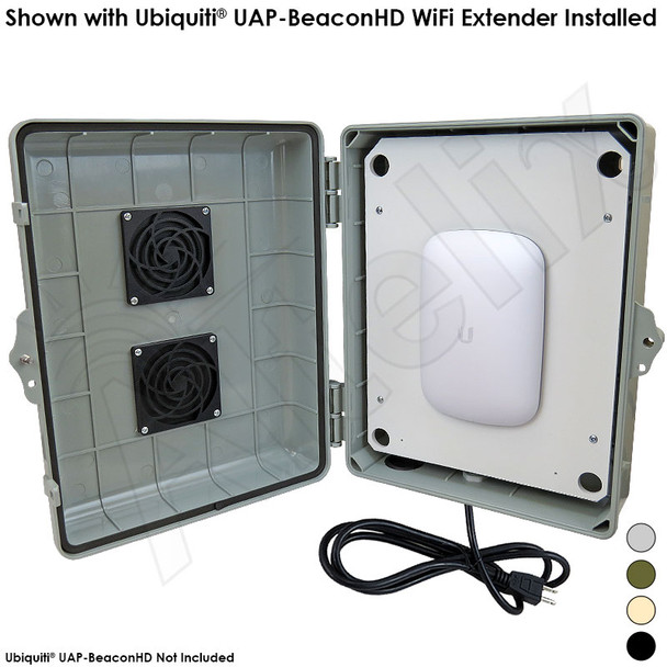 Altelix Weatherproof Vented WiFi Enclosure  for Ubiquiti® UAP-BeaconHD and Ubiquiti® U6 Extender