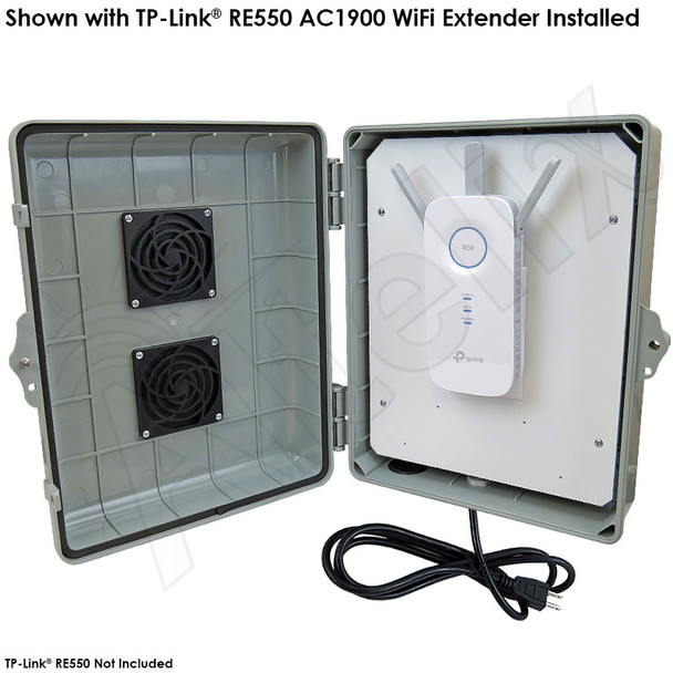 Altelix Weatherproof Vented WiFi Enclosure  for TP-Link® RE550 AC1900 WiFi Extender