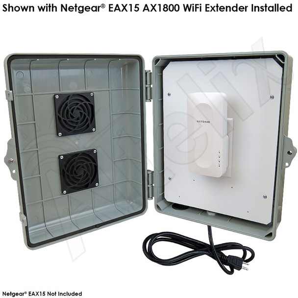 Altelix Weatherproof Vented WiFi Enclosure  for Netgear® EAX15 AX1800 WiFi Extender