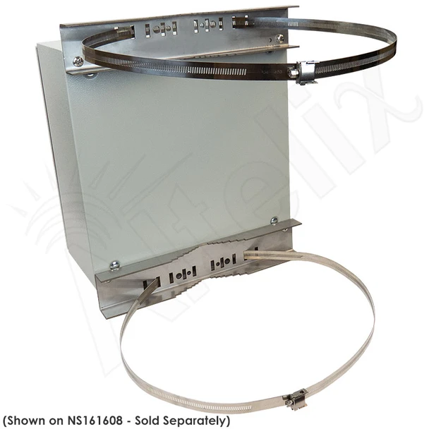 Heavy Duty Stainless Steel Pole Mount Kit for Altelix NFC161608, NFC201608, NFC241609, NS161608, NS201608, NS/NX201612, NS241610 & NS241612 Series NEMA Enclosures