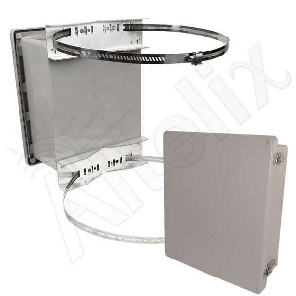 Altelix 14x12x6 Fiberglass NEMA 4X Weatherproof Pole Mount Enclosure