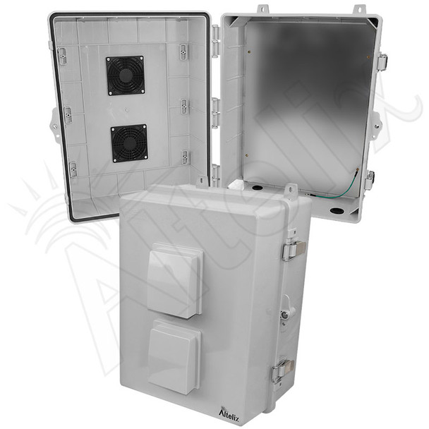 Altelix 17x14x9 Polycarbonate + ABS Vented Enclosure with Aluminum Equipment Mounting Plate