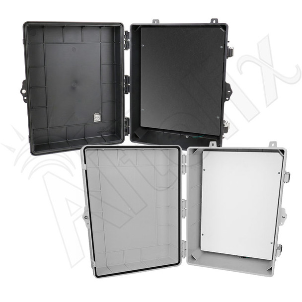 Altelix 17x14x7 Polycarbonate + ABS NEMA 4X RF Transparent Outdoor WiFi Enclosure with No-Drill PVC Equipment Mounting Plate