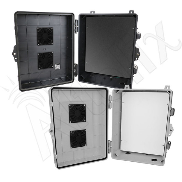 Altelix 14x11x7 Polycarbonate + ABS Vented RF Transparent Outdoor WiFi Enclosure with No-Drill PVC Equipment Mounting Plat