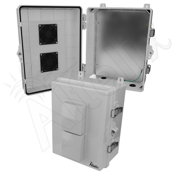 Altelix 14x11x7 Polycarbonate + ABS Vented Enclosure with Aluminum Equipment Mounting Plate