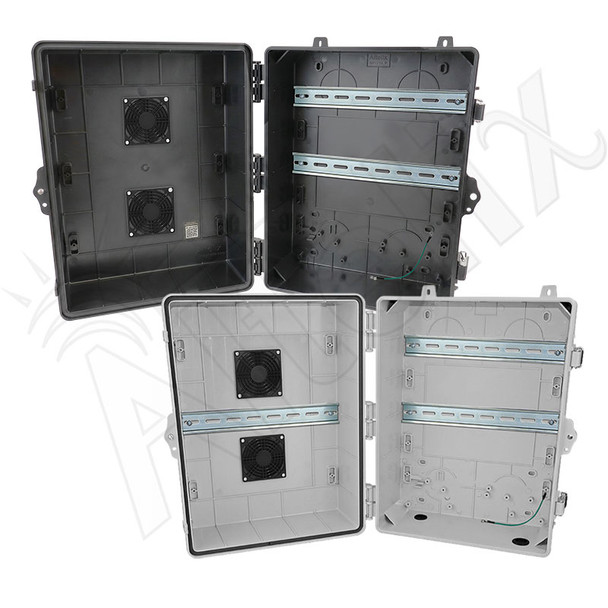 Altelix 17x14x9 Polycarbonate + ABS Vented DIN Rail Enclosure