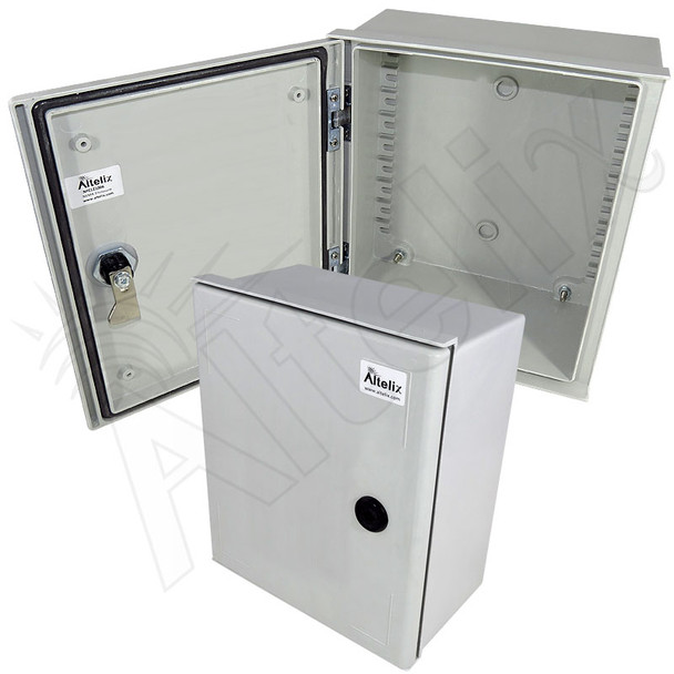 Altelix 12x10x6 NEMA 4X Fiberglass Weatherproof Enclosure