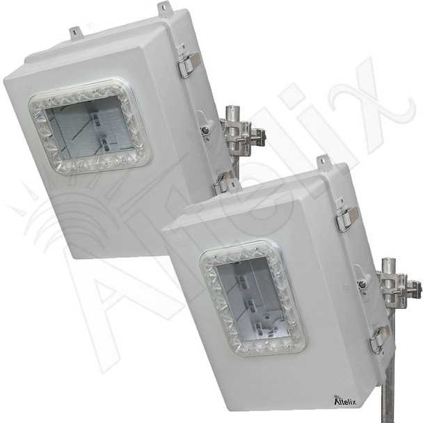 Altelix Windowed Aimable Enclosure - 17x14x9 Polycarbonate + ABS NEMA 4X Directional Enclosure with Window and Tilt-and-Swivel Mount