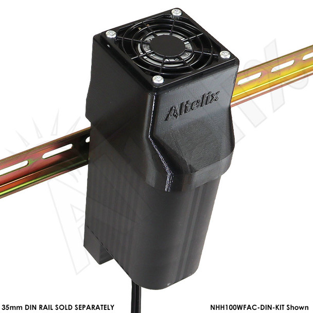 Altelix Turbo Touch-Safe Heater Kit - DIN Rail Mountable with Fan - 50W or 100W with Thermostat, Fan and Power Cord
