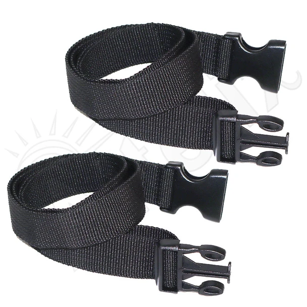 Quick Release Adjustable Polyester Buckle & Strap - 1" Wide Polyester x 48" Length, 2-Pack