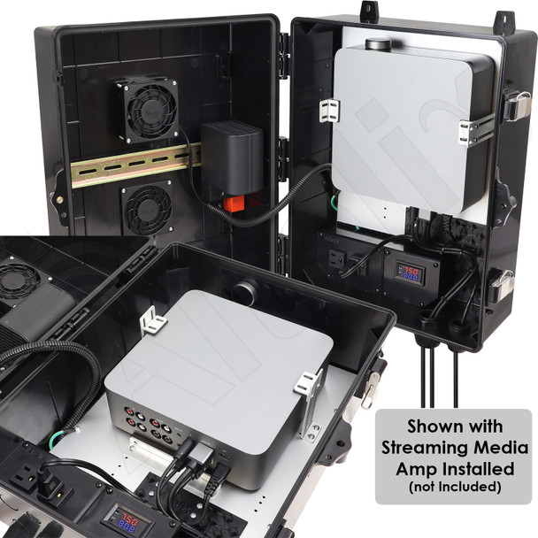 Altelix Weatherproof Audio Video Enclosure with Universal Equipment Mounting and 120 VAC Outlets