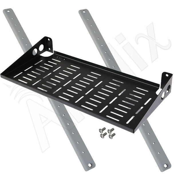 Altelix 18x9 Inch Steel Utility Shelf  and Mounting Bracket Kit for NS242012 Series Enclosures