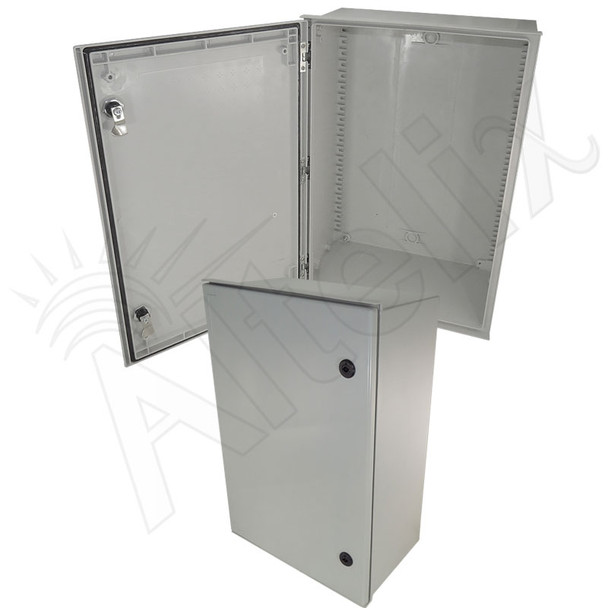 Altelix 24x16x9 Fiberglass FRP NEMA 3x / IP65 Weatherproof Equipment Enclosure