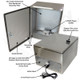Altelix 20x16x12 NEMA 4X Stainless Steel Weatherproof Enclosure with 120 VAC Outlets and Power Cord