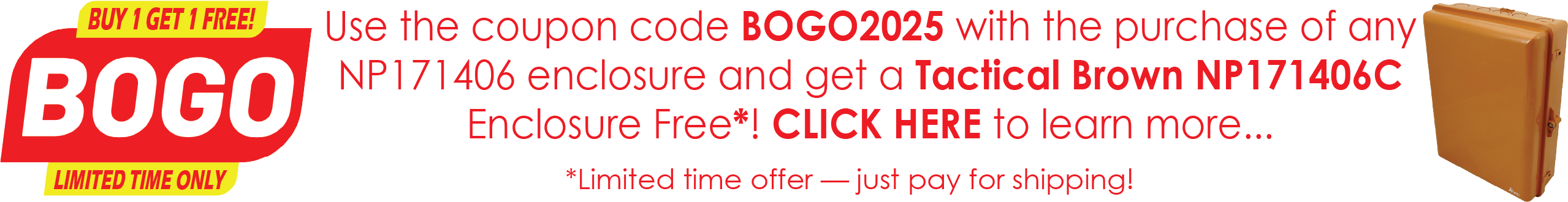 BOGO - Buy 1 Get 1 Free!