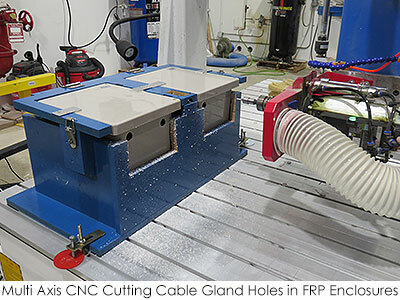 Multi-Axis CNC Cutting Vent Holes in FRP Enclosures