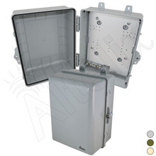 Altelix 12x9x7 IP66 NEMA 4X PC+ABS Weatherproof Utility Box with Hinged  Door and Aluminum Mounting Plate