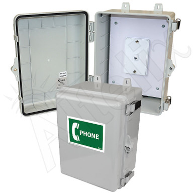 Altelix 12x9x7 IP66 NEMA 4X Outdoor Weatherproof Phone Call