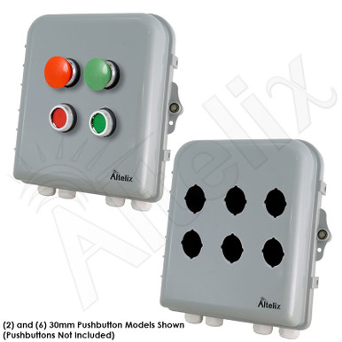 Altelix 10x9x4 NEMA 4X Polycarbonate Pushbutton Enclosure