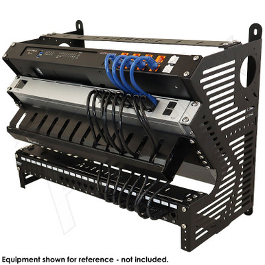 ategisシェルフ Altelix Space Saver 19” Wide Wall Mount Slanted Equipment Rack