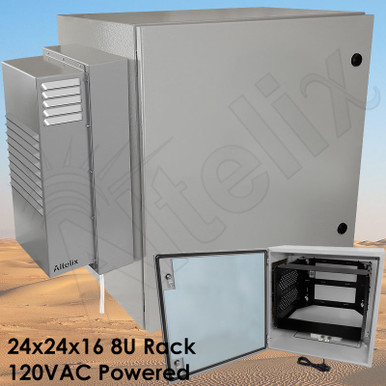 Altelix Air Conditioned Enclosure with Heat and 8U Equipment Rack
