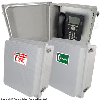 Altelix 14x12x8 NEMA 4X Outdoor Weatherproof IP Phone Call Box