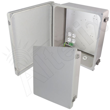 Altelix 14x12x6 Fiberglass Weatherproof Heated NEMA Enclosure with