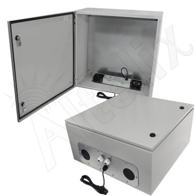 Altelix 24x24x12 Steel Heated Weatherproof NEMA Enclosure with