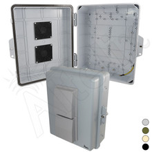 Altelix 9x8x3 PC+ABS Weatherproof Vented Utility Box NEMA Enclosure with  Hinged Door and Aluminum Mounting Plate