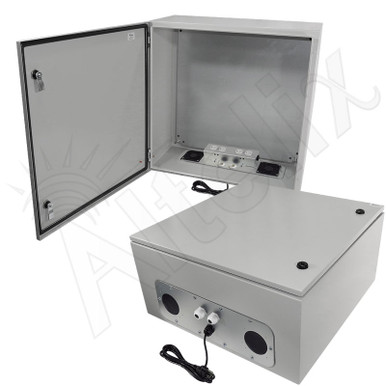 Altelix 24x24x12 Vented Steel Weatherproof NEMA Enclosure with