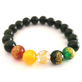 Five Dzambhalas beaded bracelet