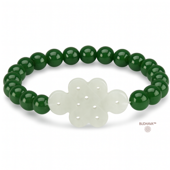 green jade mystic knot bracelet
