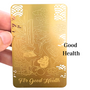 feng shui gold talisman wallet card amulet for good health