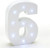 4 feet tall lighted wood marquee number 6