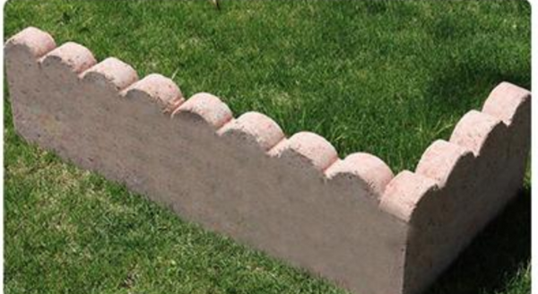 Garden edge concrete stones