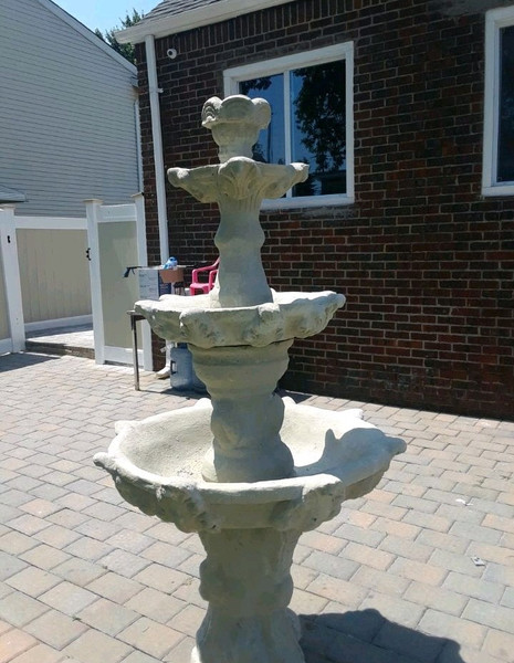 Large three tier shell fountain