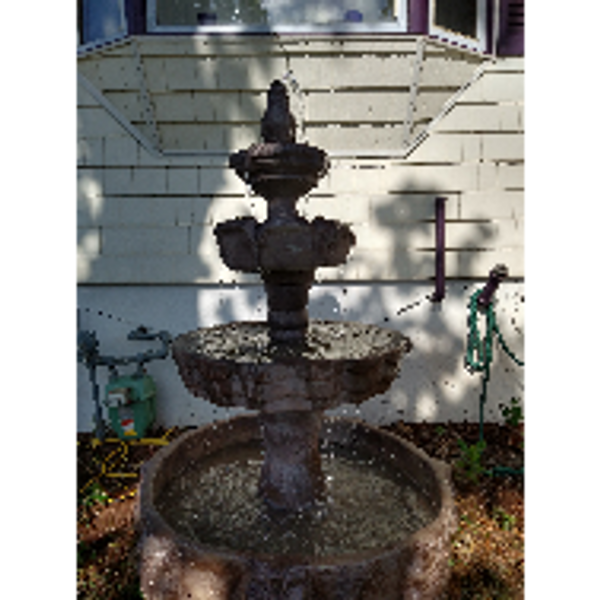 brown tiered medium fountain