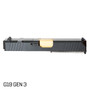 Glock 19 “Mercury Precision Defender” Complete Slide Kit – Gold Crown-Cut Barrel | 3KEYZ Tactical