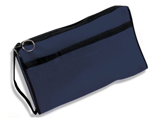 Deluxe Nylon Zipper Case, Navy