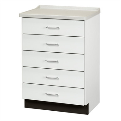 Clinton Fashion Finish, Molded Top Treatment Cabinet with 5 Drawers