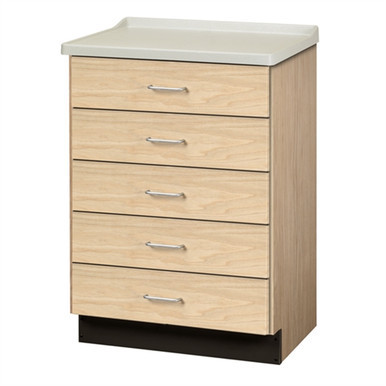 Clinton Fashion Finish, Molded Top Treatment Cabinet with 5 Drawers