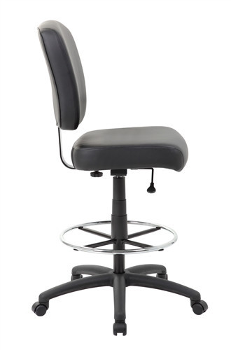 Boss Oversized Drafting Stool with Foot Rest, Black