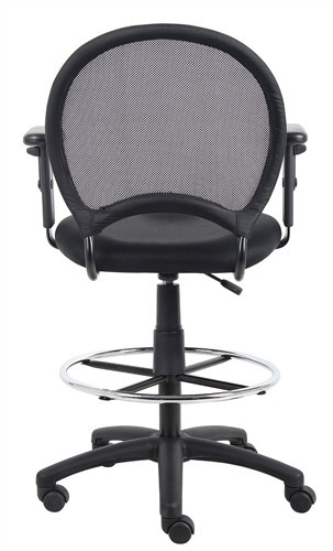 Boss Mesh Drafting Stool with Adjustable Arms