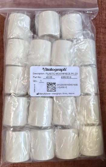 Vitalograph Plastic Mouthpiece (for Model 4000 series), Pkg of 20