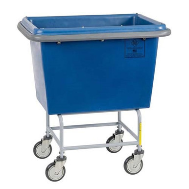 R&B Elevated Poly Laundry Truck - 6 Bushel
