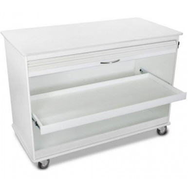 TrippNT Polyethylene Mobile Lab Cabinet, Medium - White