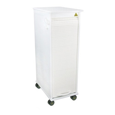 TrippNT Polyethylene MRI Lockable Cart - White, 12" x 35" x 19"