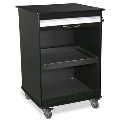 TrippNT Polyethylene Mobile Lab Cabinet - Small, Black and Silver